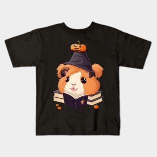 Cute witch guinea pig Kids T-Shirt